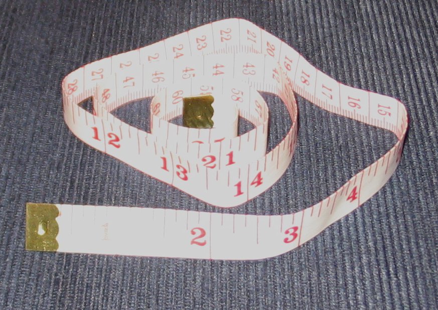 A soft sewing tape measure